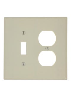 Leviton 3-Hole Wall Plate Ivory 4.8x4.94x0.22inch 