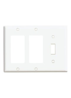 Leviton Outlet Wall Plate White 4.5x6.38x0.22inch 