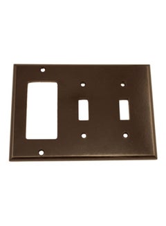 Leviton 3-Hole Wall Plate Brown 6.5x4.5inch 