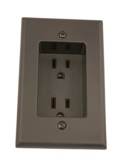 Leviton Recessed Duplex Receptacle Grade Brown 5.6x3.1x1.9inch 