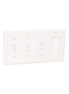 Leviton 4-Hole Wall Plate White 0.22x8.18x4.5inch 