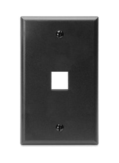 Leviton Single Port Wall Plate Black 4.5x2.8x0.5inch 