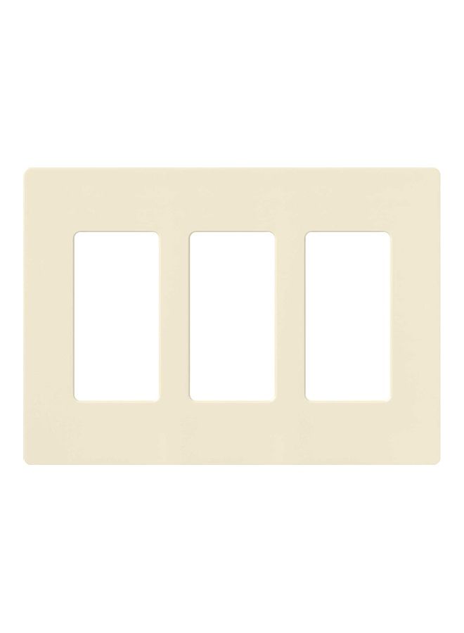 LUTRON 3-Gang Wall Plate Almond 3x3x3inch 