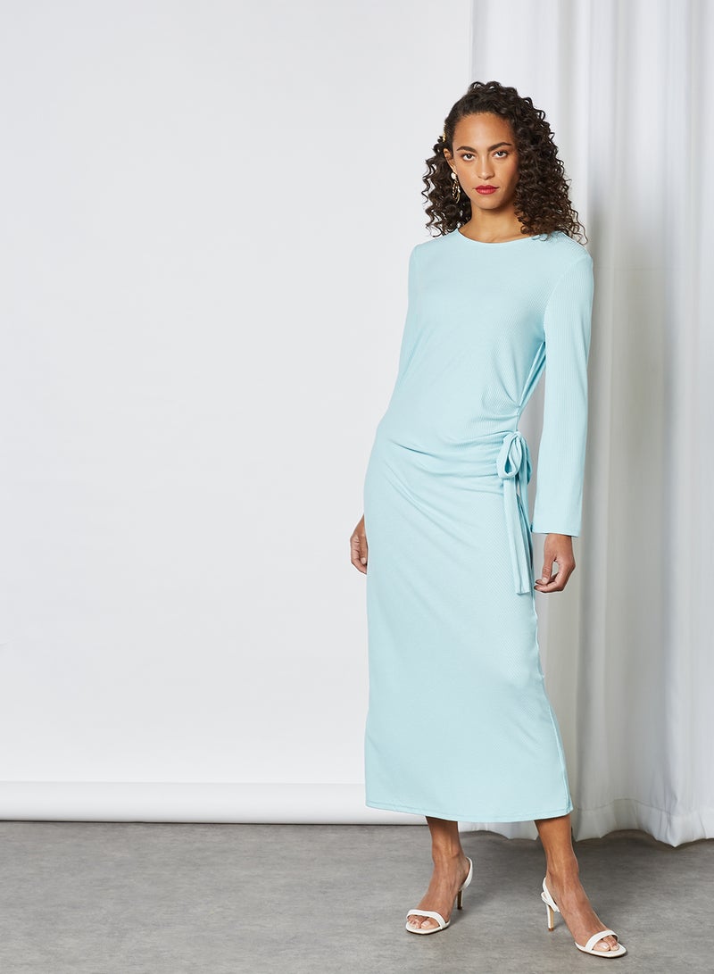 SIVVI for HANIYA - Knit Side Tie Dress Blue - Image 1