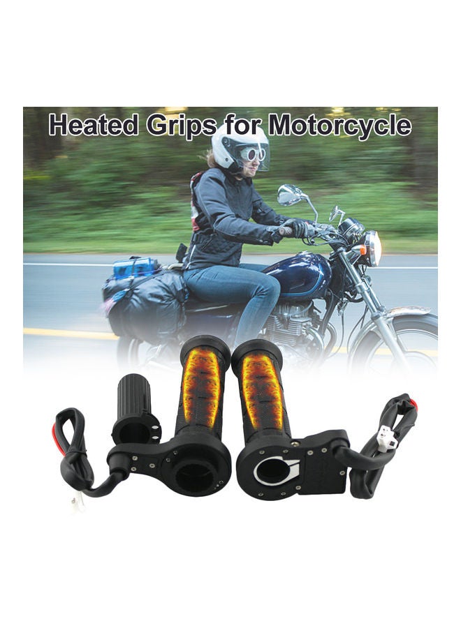 Generic 2-Piece Motorcycle Electric Heating Handlebar Warmer With Switch Control  - Image 2