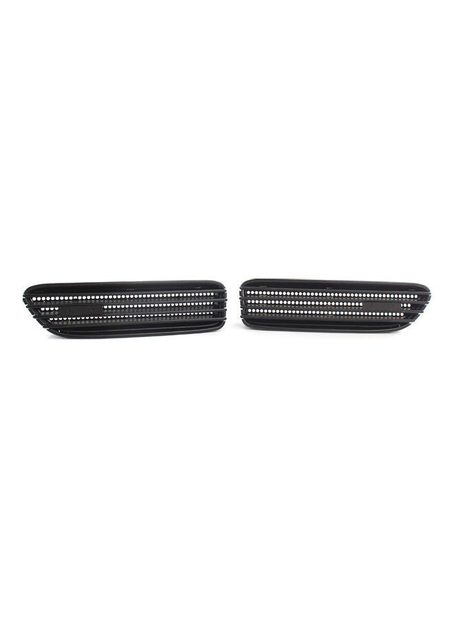 Generic - 2-Piece Glossy Side Grill Grille Fender Vent For BMW E46 M3 01-06 - Image 1
