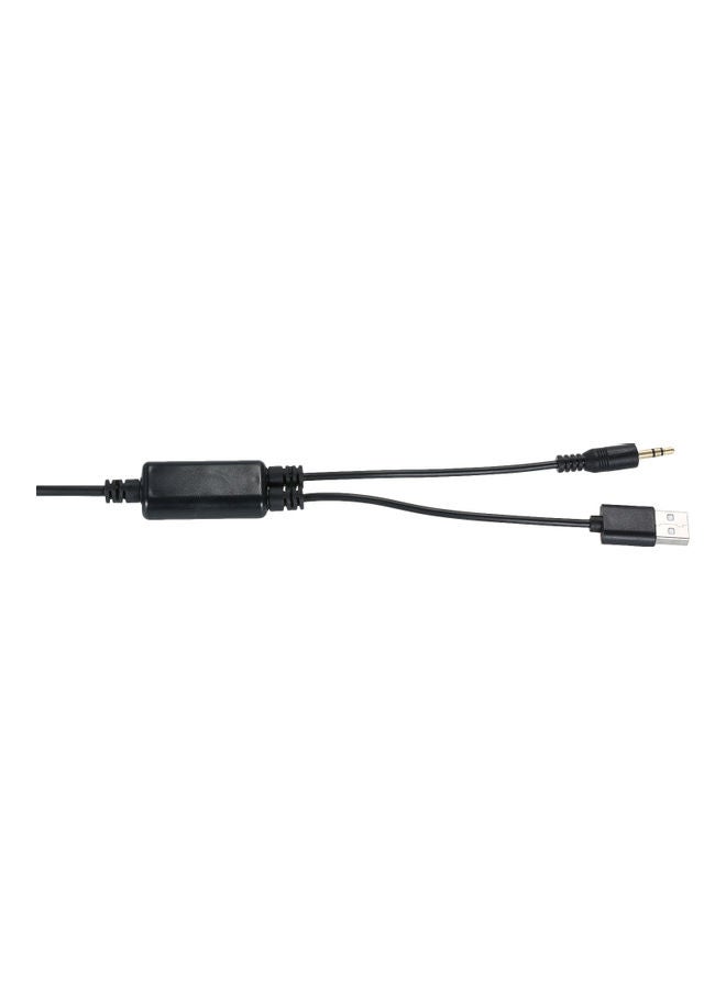 كابل قابل للتمديد بمنفذي Aux و USB لمحول صوت السيارة. - Image 3