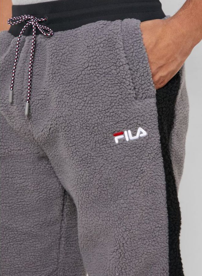 FILA Camillo Sherpa Sweatpants Grey/Black  - Image 4