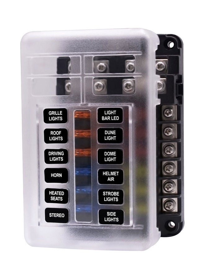 Generic Fuse Box Blade Holder Block 12 Way With LED Indicator For Boat Van Car Truck  - Image 2