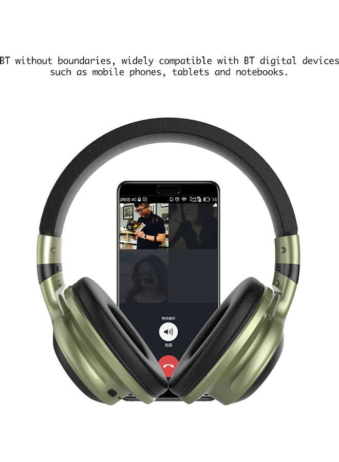 Bluetooth Over-Ear Headphones Green/Black  - Image 2