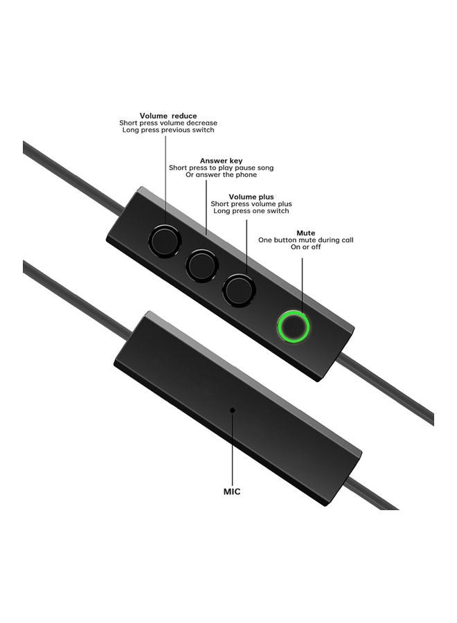 Wired In-Ear Earphones Black - Image 2