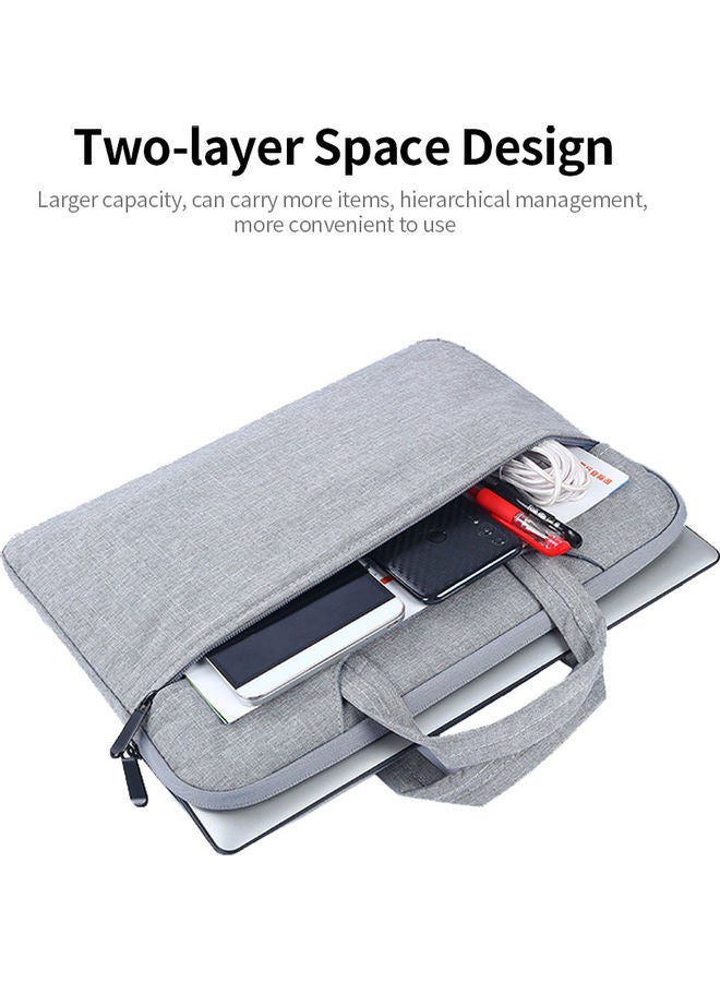 Protective Bag For 15.6-Inch Laptops Light Grey - Image 3