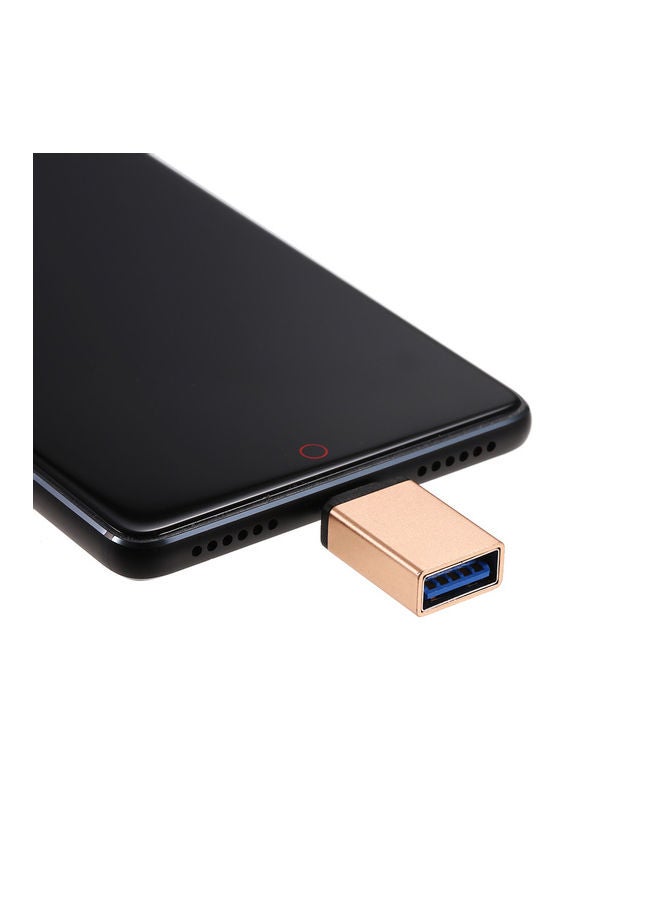 ماركة غير محددة محوّل OTG بمنفذ USB Type-C ذكر إلى منفذ USB 3.0 أنثى ذهبي  - Image 5