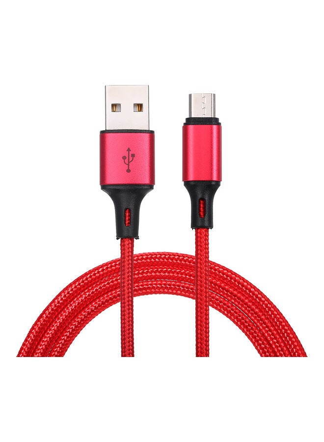 Micro USB Charging Cable Red/Black - Image 1