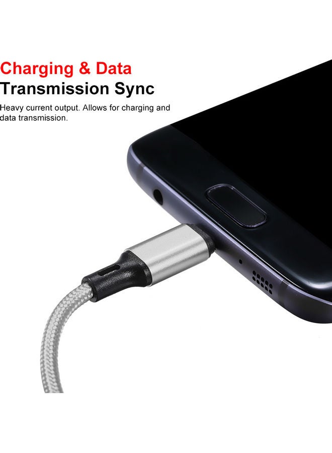 Micro USB Charging Cable Red/Black - Image 2