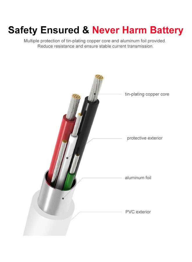 Micro USB Charging Cable Red/Black - Image 4