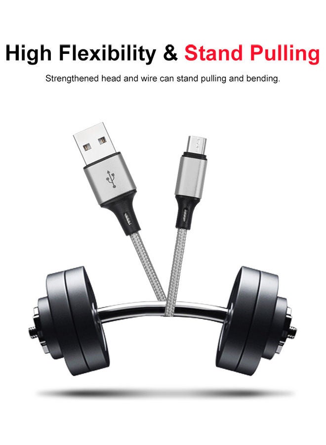 Micro USB Charging Cable Red/Black - Image 5