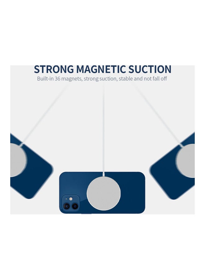 Replacement Wireless Magnetic Charger For Apple iPhone 12/12 Mini/12 Pro/11 White - Image 3