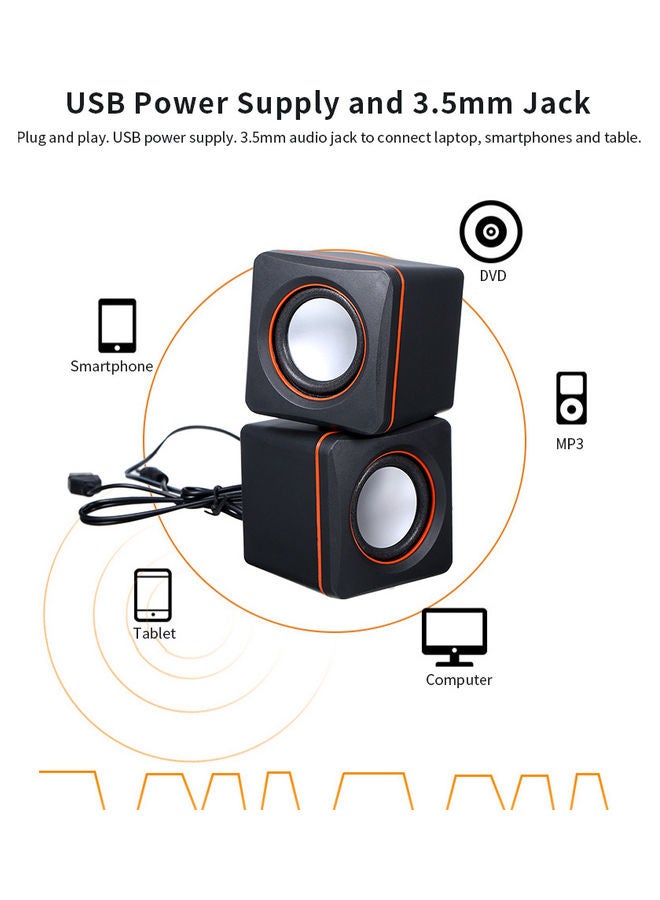 Desktop Speakers Black/Red - Image 5