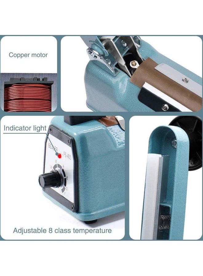 Manual Impulse Hand Sealer PSF400 With 2 Sets Replacement Kit Blue 40cm - Image 3
