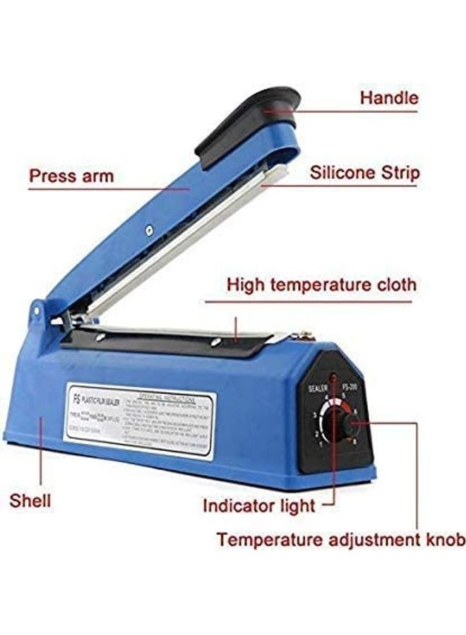 Generic - Manual Impulse Hand Sealer  With 2 Replacement Kit Blue 20centimeter - Image 1