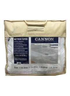 Cannon Qulited Mattress Topper Cotton White 200x200x35cm  - Image 2