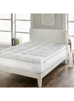 Cannon Qulited Mattress Topper Cotton White 200x200x35cm  - Image 3