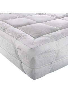 Cannon Qulited Mattress Topper Cotton White 200x200x35cm  - Image 4