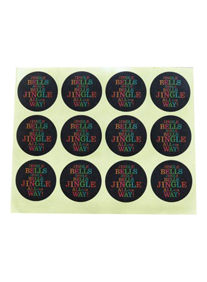 Santa Claus Kraft Paper Sticker Multicolor - Image 1