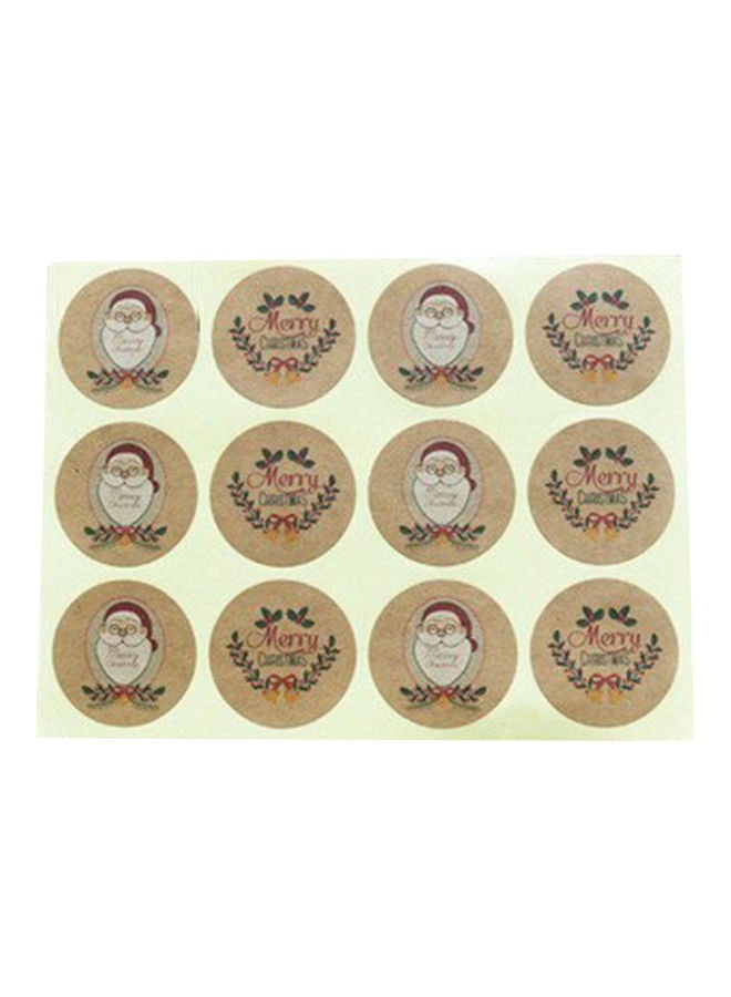 Santa Claus Kraft Paper Sticker Multicolor - Image 1