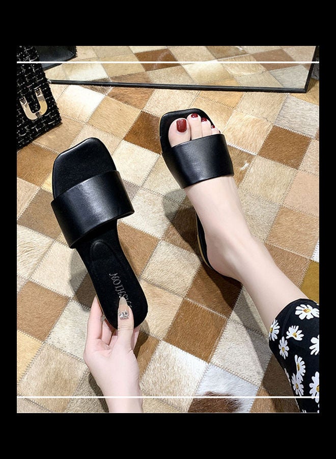 Lightweight Soft Simple Slippers Black - Image 5