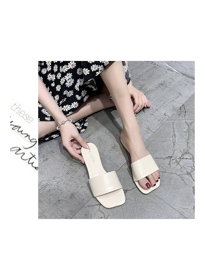 Lightweight Soft Simple Slippers Beige - Image 5