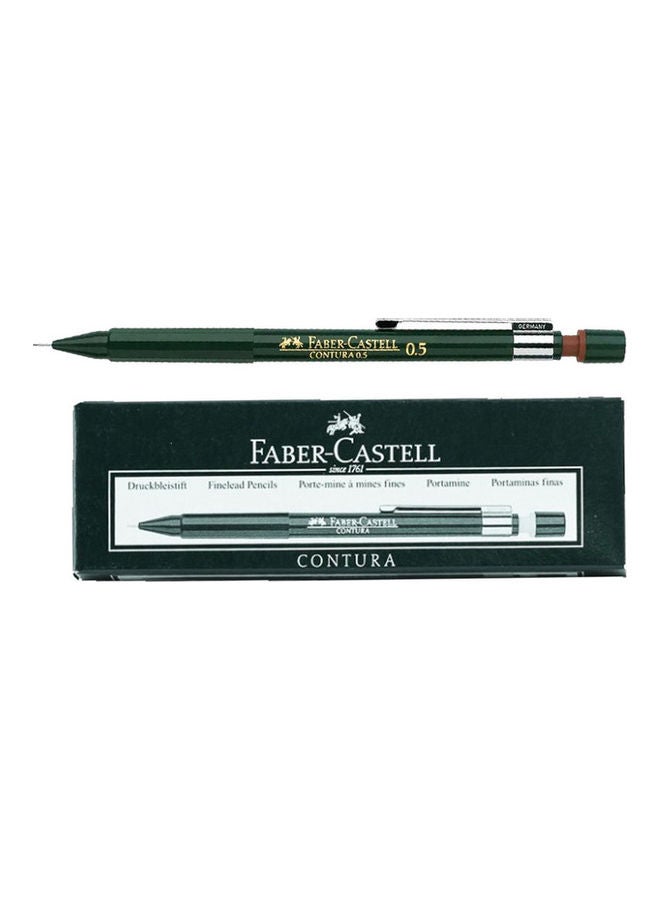 FABER-CASTELL - 10-Piece Contura Mechanical Pencil Set Green/Silver - Image 1