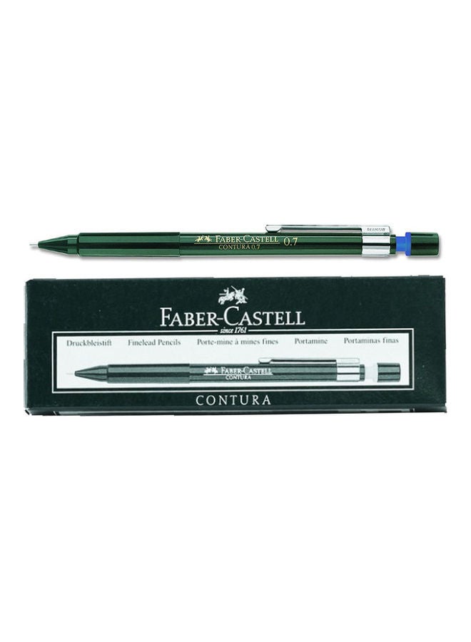 FABER-CASTELL - 10-Piece Contura Mechanical Pencil Set Green/Silver - Image 1