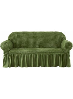 4Bed 3-Seater Lycra Sofa Cover Green One Size cm 