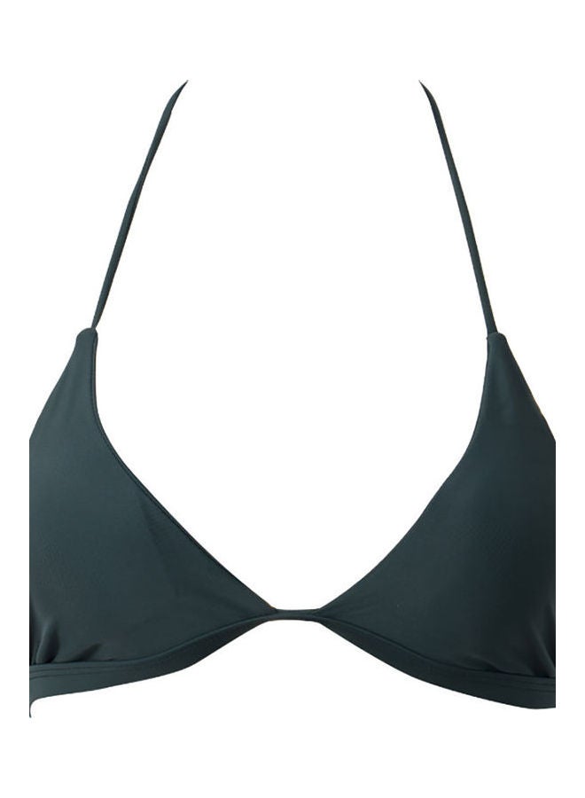 Solid Triangle Cup Padded Bra Army Green
