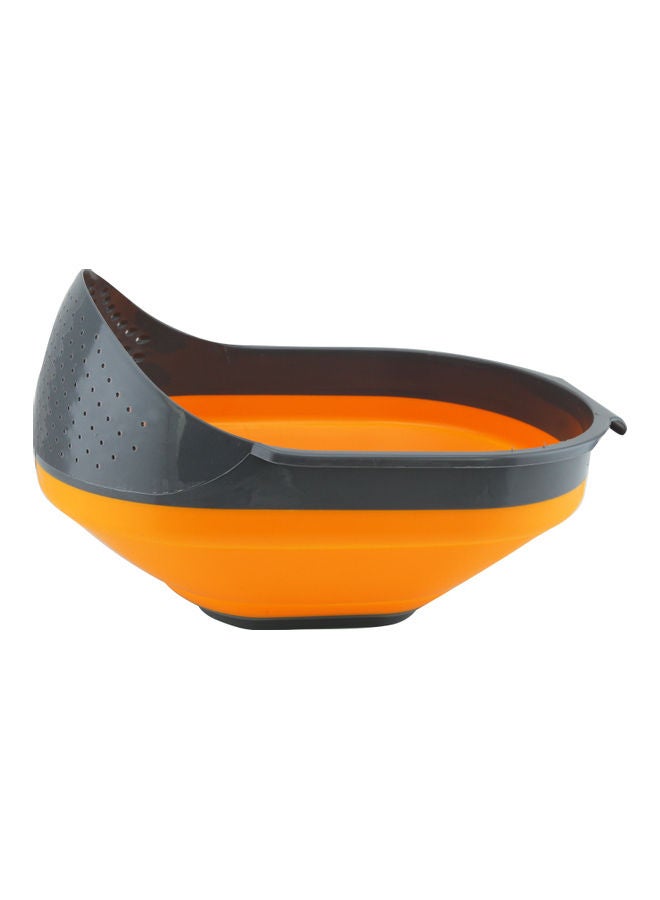 Accordion Foldable Rice Strainer Orange