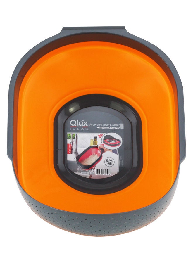Accordion Foldable Rice Strainer Orange