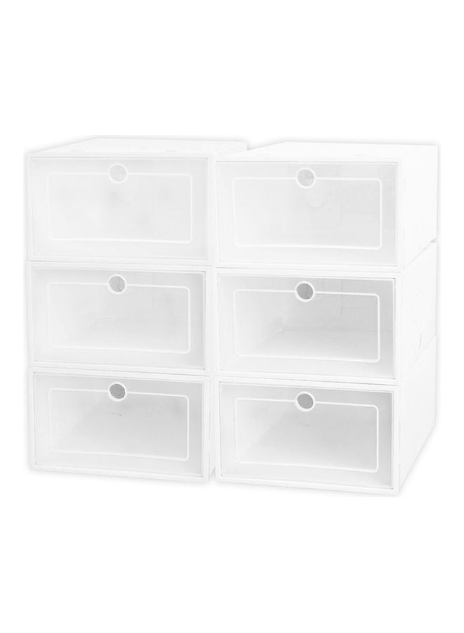 A TO Z 6-Piece Plastic Shoe Storage Box Set Multicolour 13*23*35cm  - Image 2
