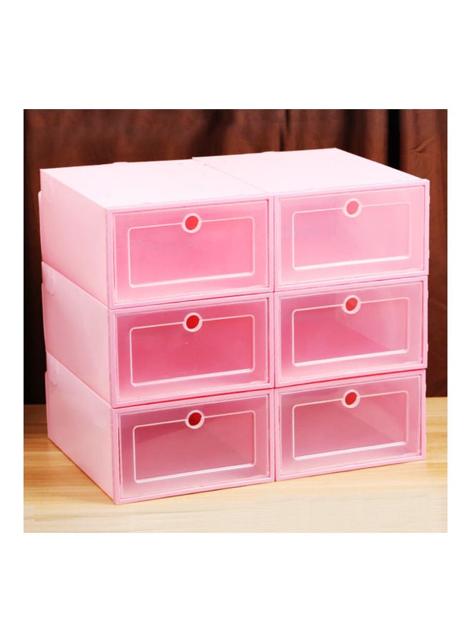 A TO Z 6-Piece Plastic Shoe Storage Box Set Multicolour 13*23*35cm  - Image 5