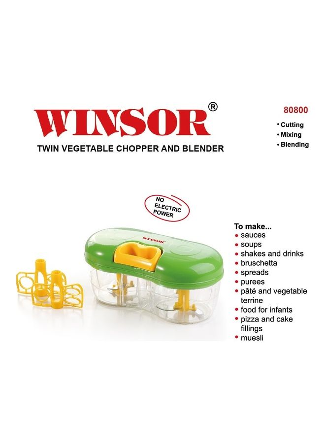 Winsor Twin Vegetable Chopper And Blender Green/Yellow/Clear  - Image 3