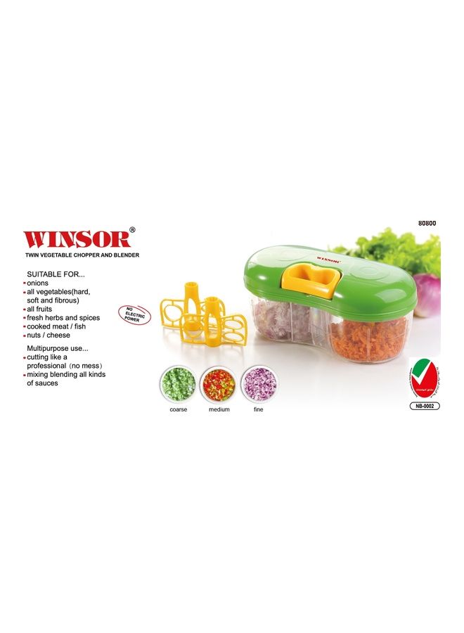 Winsor Twin Vegetable Chopper And Blender Green/Yellow/Clear  - Image 5