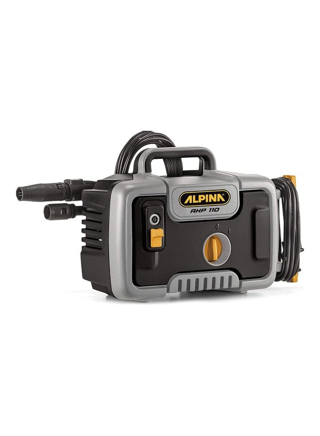 Alpina Electric Portable High Pressure Washer For Home Garden & Cars 110 Bar 1400 Watts Black/Grey - Image 1