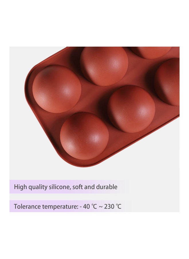 2-Piece 6 Holes Cake Mold Brown 5.2 x 19.5 x 13.2cm - Image 4