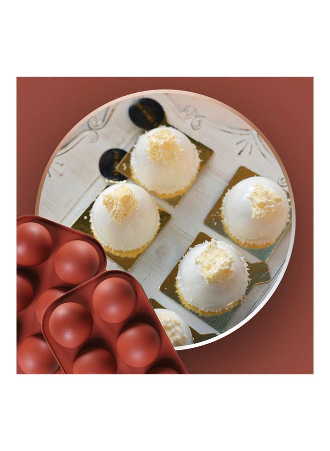 2-Piece 6 Holes Cake Mold Brown 5.2 x 19.5 x 13.2cm - Image 5