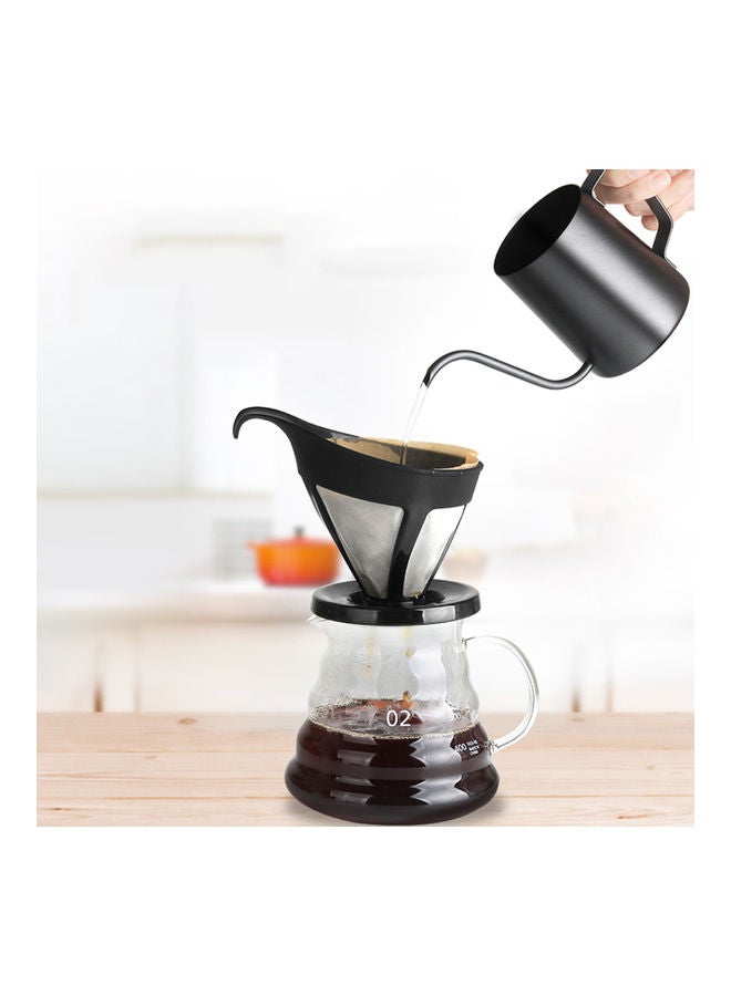 طقم ماكينة صنع القهوة اسود/شفاف/بني 25 x 10 x 22سم - Image 4