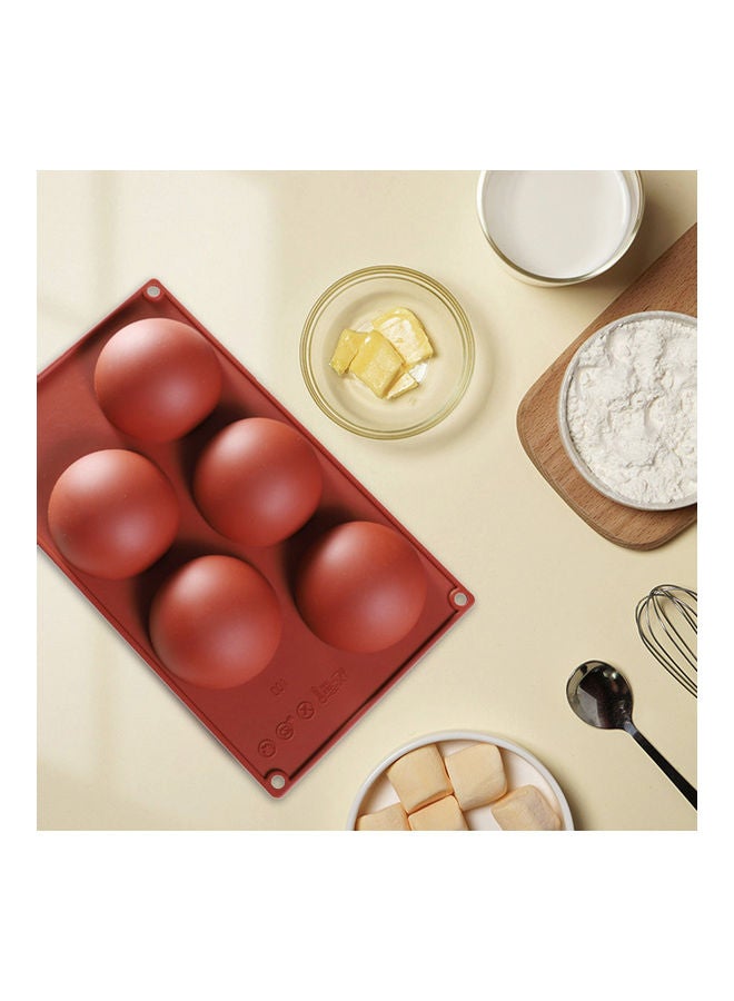 قالب كيك ب5 فتحات من قطعة واحدة بني فاتح 6.8 x 29 x 17سم - Image 4