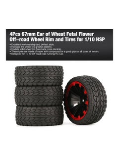 4-Piece Of Off-road Wheel Rim And Tires 14 x 14 x 3.5cm