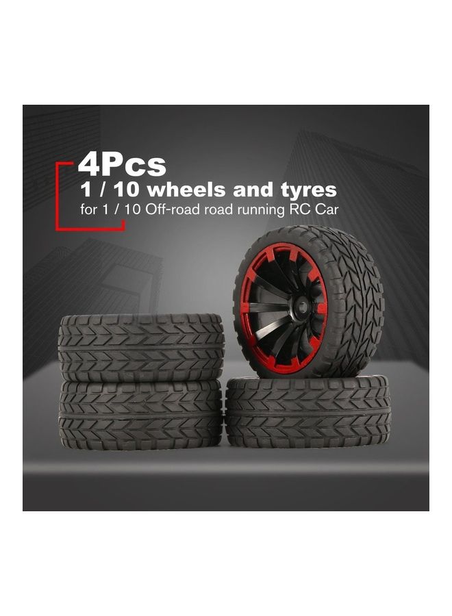 Generic - 4-Piece Of Off-road Wheel Rim And Tires 14 x 14 x 3.5cm - Image 1