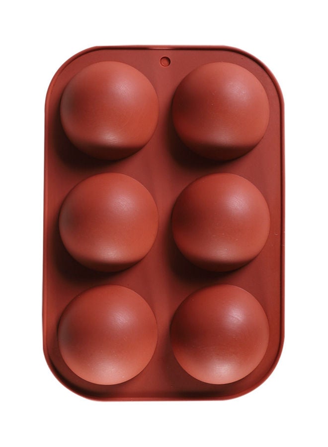 قالب كيك ب6 فتحات من قطعة واحدة بني 5.2 x 19.5 x 13.2سم - Image 1